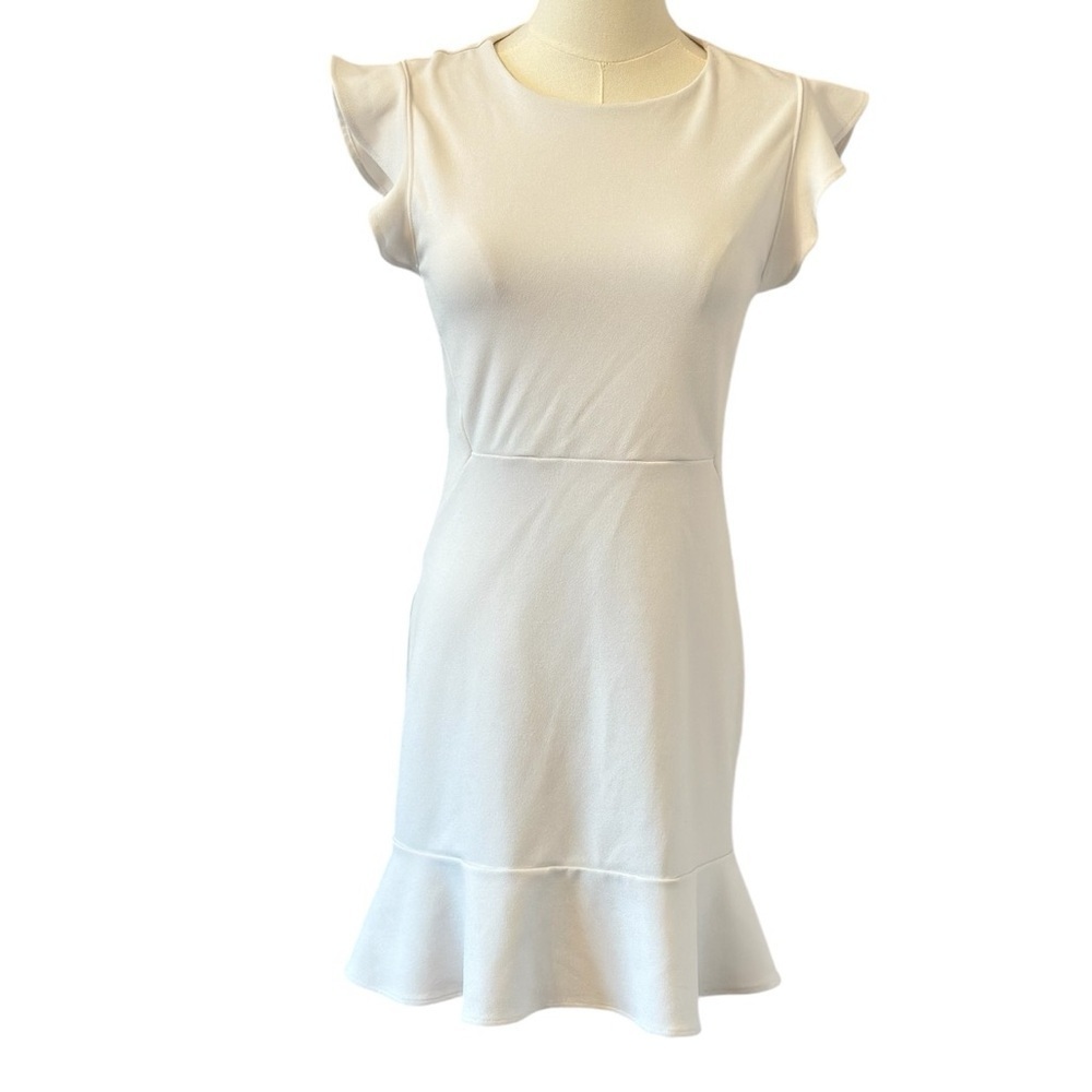 Express White Mini Ruffle Women's Dress Size 2